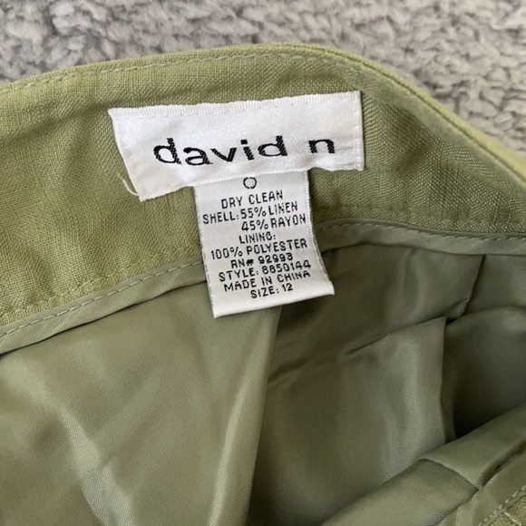David N Green Capris linen Pants size 12 - Picture 9 of 9